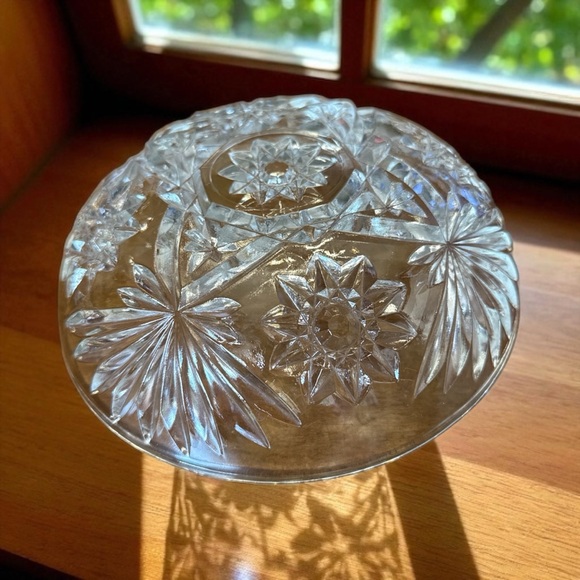 Other - Elegant Floral Cut Glass Bowl
